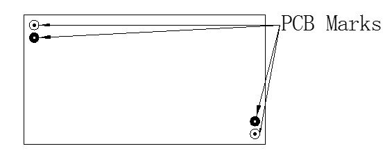 在有貼片的PCB板上，為提高貼片元件的貼裝的準確性，一般要求在貼片層對角端放置兩個校正標記(MarkS)點