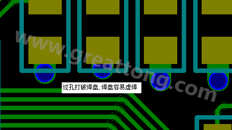 PCB設計案例分析：過孔破焊盤，造成SMT虛焊