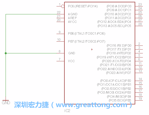 排針的用途是連接微控制器的輸出和輸入，它提供了一個(gè)平臺(tái)給焊線和針腳。