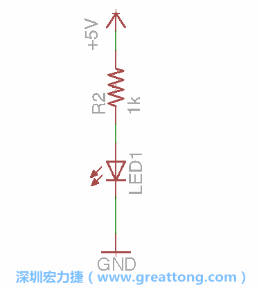 如圖所示放置一個(gè)開(kāi)關(guān)（switch）、10K電阻器（10k resistor）和0.1μF的電容（0.1μF capacitor），并把開(kāi)關(guān)的一端連到接地端上。